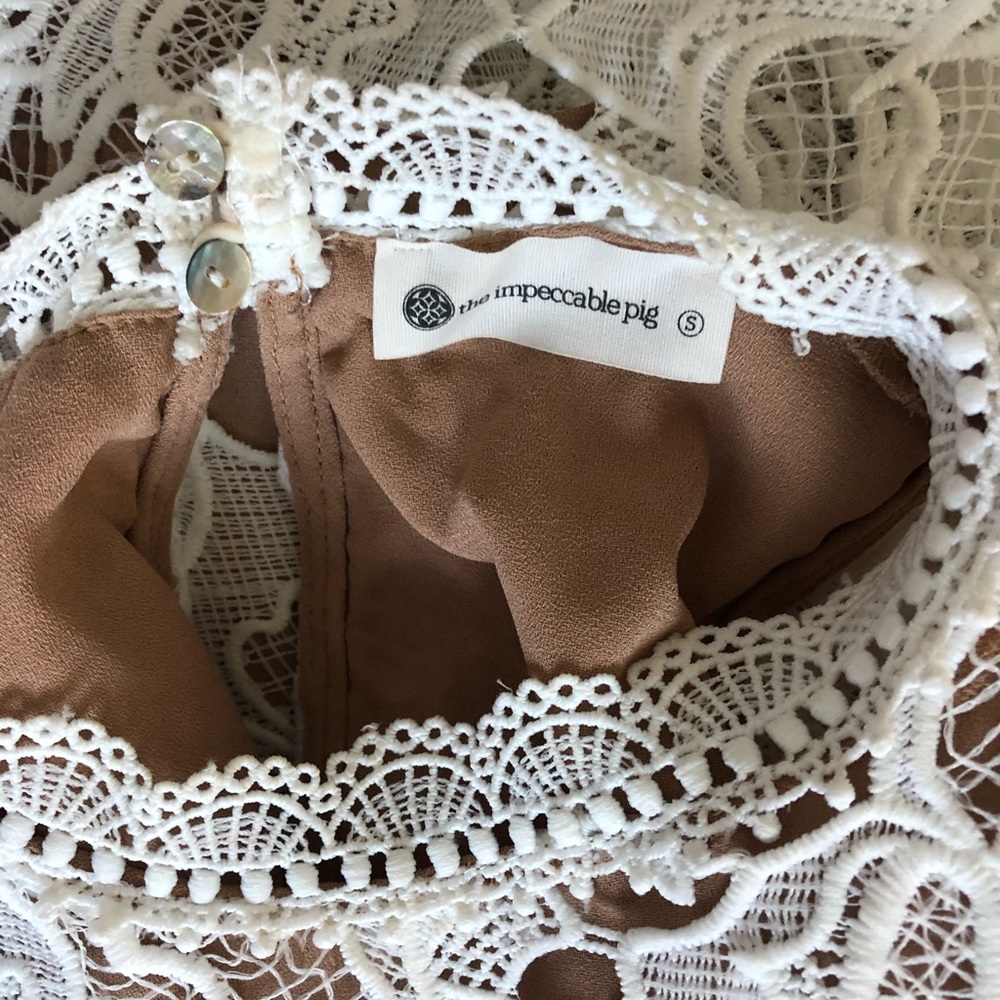 SOLD Boutique The Impeccable Pig White Lace Dress - Picture 3 of 4